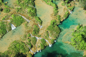 Natural monument park of Semuc Champey at Lanquin