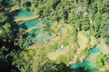 Natural monument park of Semuc Champey at Lanquin
