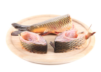 Fish steaks and tail.