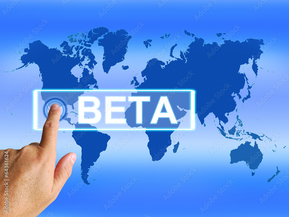 Poster beta map refers to an internet trial or demo version