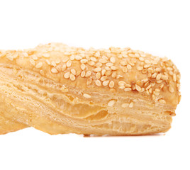 Crispy cheese cracker with sesame.