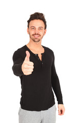 Beautiful young man posing