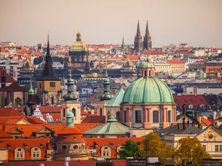 Fototapeten Prague towers panorama © pyty