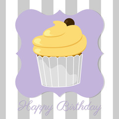 vanilla cupcake with buttercream icing and chocolate