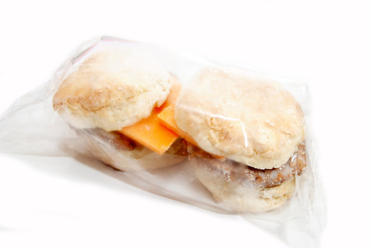 Packaged, Frozen Sausage and Cheese Sandwich