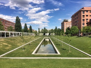Beautiful park in Madrid, Spain