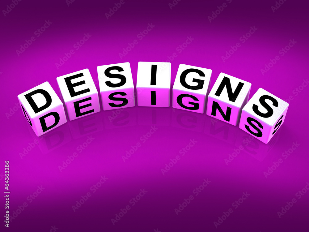 Aufkleber designs blocks mean to design create and to diagram