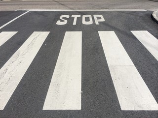Stop sign in the road