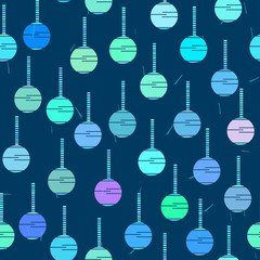 Colored shapes. Retro seamless pattern.