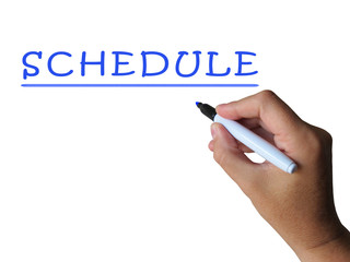 Schedule Word Shows Planning Time And Tasks