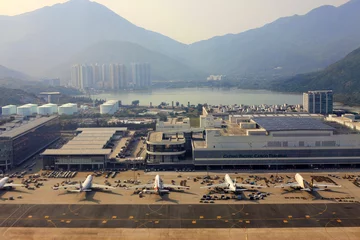 Papier Peint photo Lavable Hong Kong Aéroport de Hong-Kong