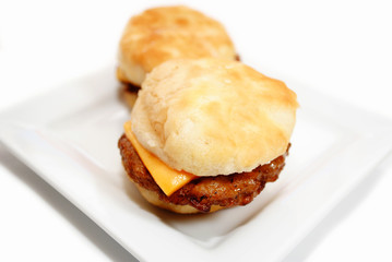 Delicious Sausage Sandwich with Cheese