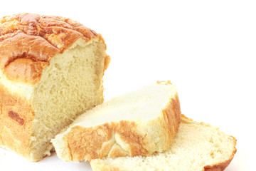 Loaf of bread isolated on white