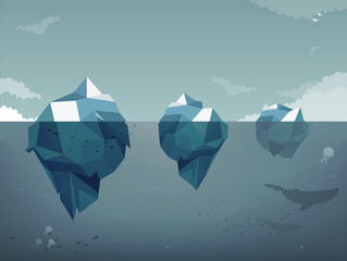 Naklejka na ściany i meble Iceberg Concept