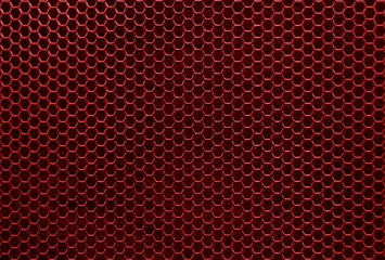 red iron hexagonal texture. Industrial background