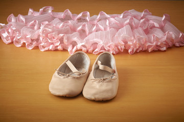 pair of ballet shoes
