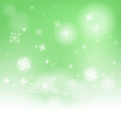 Fototapeta na wymiar Snow Flakes Background Shows Snow Falling Or Wintertime