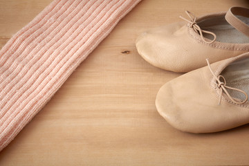 pair of ballet shoes