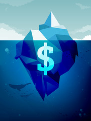 Iceberg financial concept