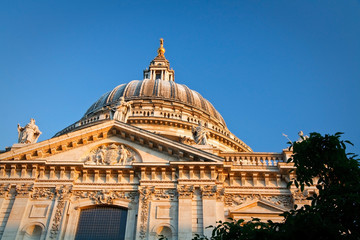 Fototapeta na wymiar Dome of St. Paul's cathedral in London.