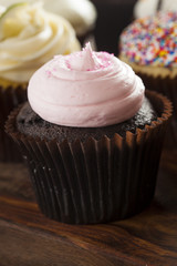 Assorted Fancy Gourmet Cupcakes with Frosting