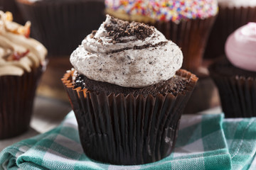 Assorted Fancy Gourmet Cupcakes with Frosting