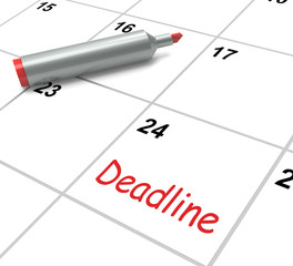 Deadline Calendar Shows Due Date And Cutoff