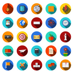 vector flat modern icons set.