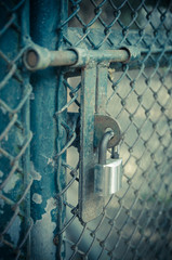 Closed metal lock door security protection padlock