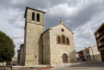 Fototapeta na wymiar Parish Church of Pedrajas de San Esteban Valladolid