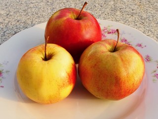 Apples on the plate