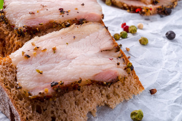 bacon with pepper honey crust