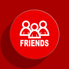 friends web flat icon