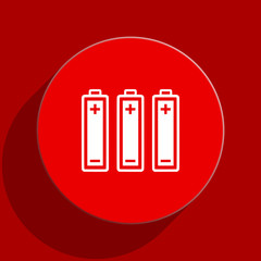 battery web flat icon
