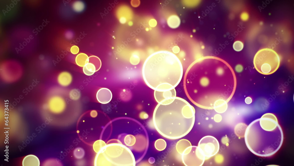 Poster circles bokeh lights loopable background