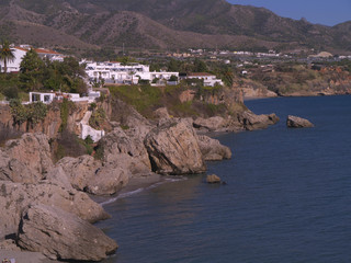 The Coastline of  Nerja Andalucia Spain