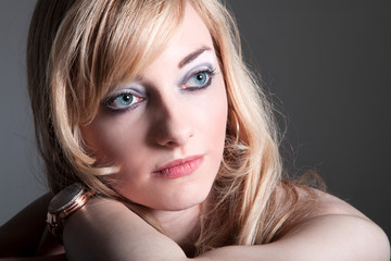 Model Frau Gesicht Nahaufnahme