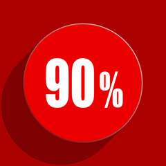 90 percent web flat icon