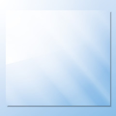 transparent glass on a blue background vector
