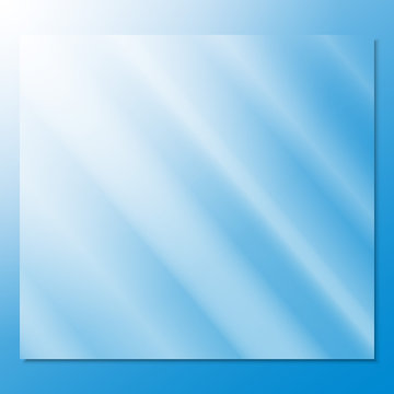 transparent glass on a blue background vector