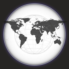 Black World Map Vector