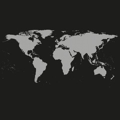 Fototapeta na wymiar Black Political World Map Vector