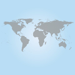 Fototapeta na wymiar Gray World Map Vector