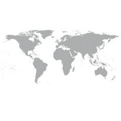 Fototapeta na wymiar Gray World Map Vector