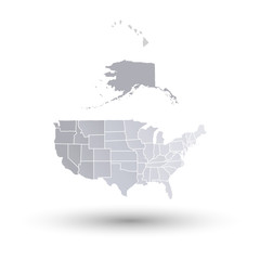 United States of America map background vector