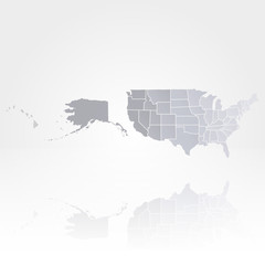 United States of America map background vector