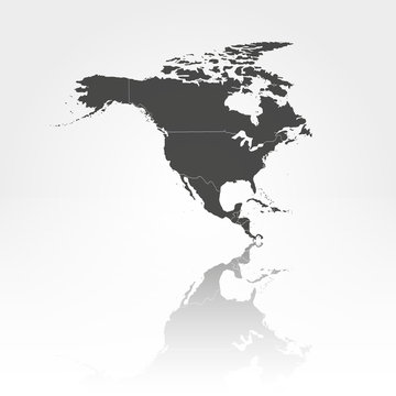 North america map background vector