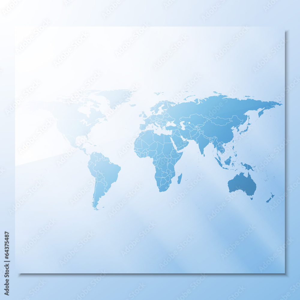 Poster transparent world map abstract background vector