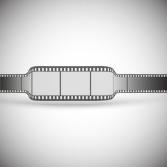 Fototapeta na wymiar transparent film strip on gray background vector