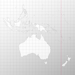 Australia map in a cage on white background vector